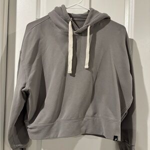 Glyder Gray Hoodie with White Drawstrings